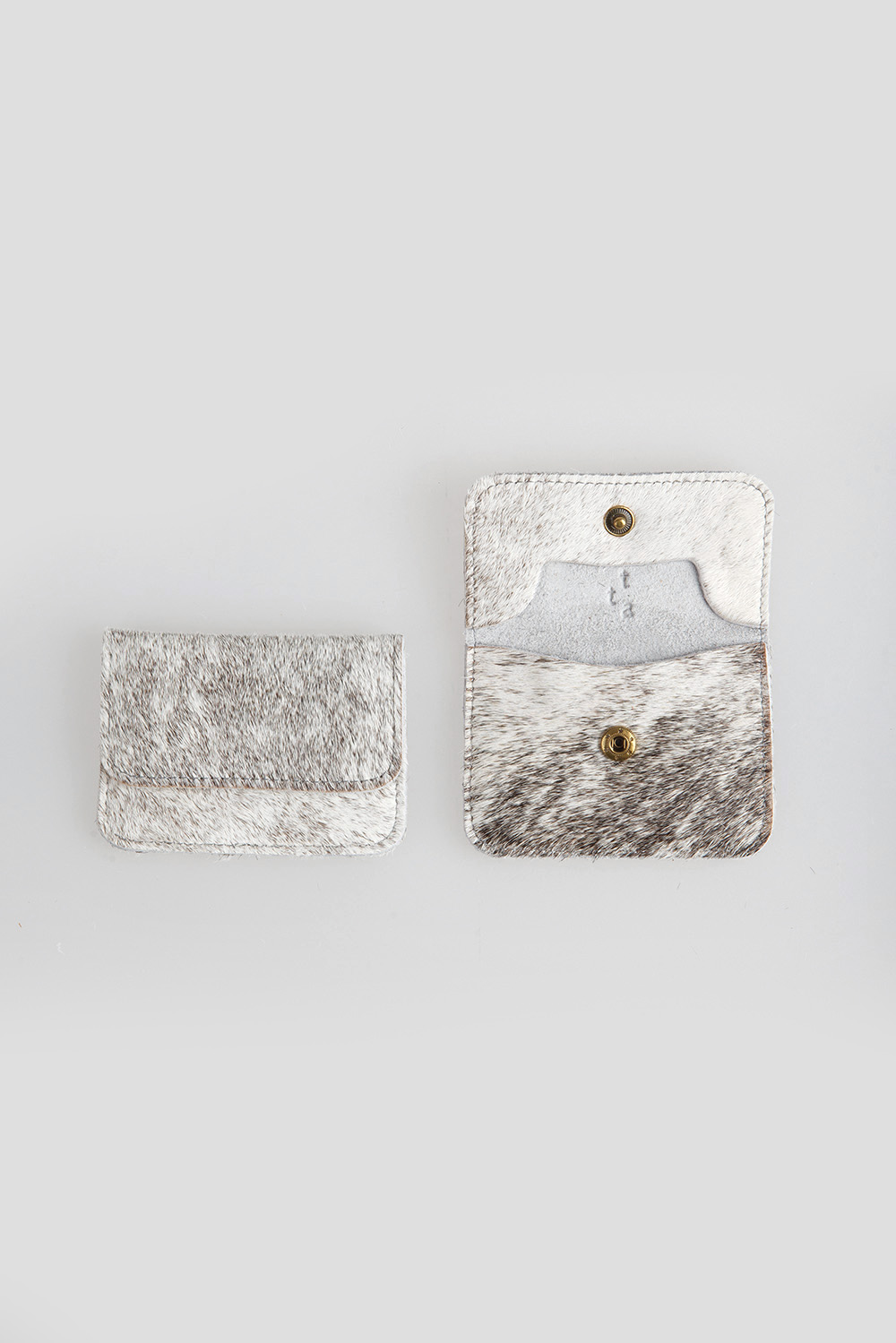 fur card wallet - silver