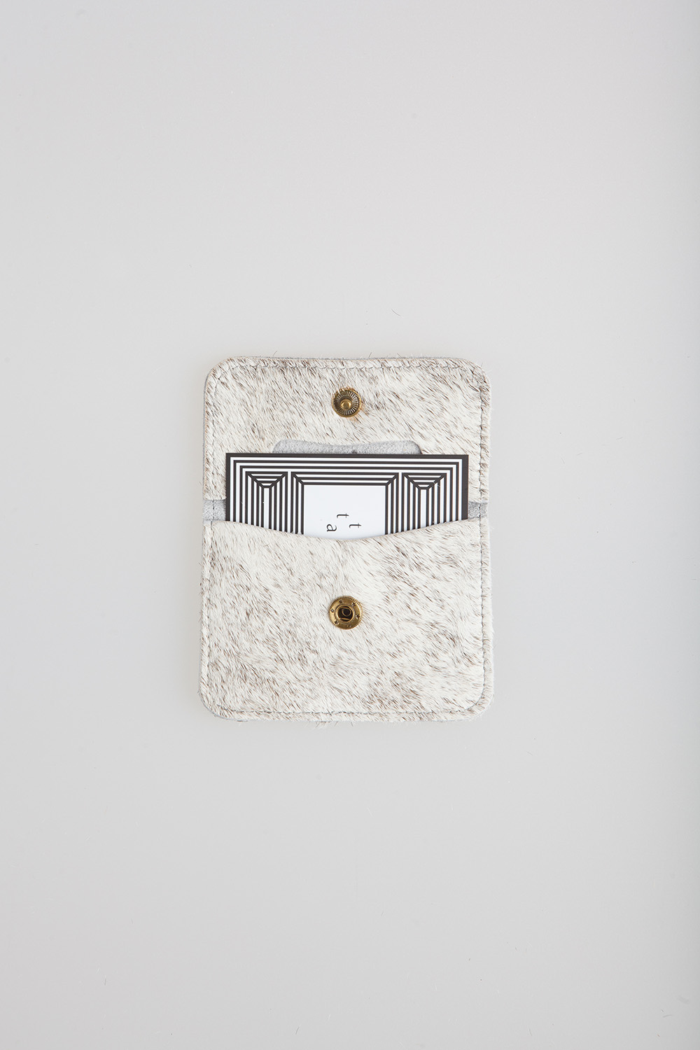 fur card wallet - silver