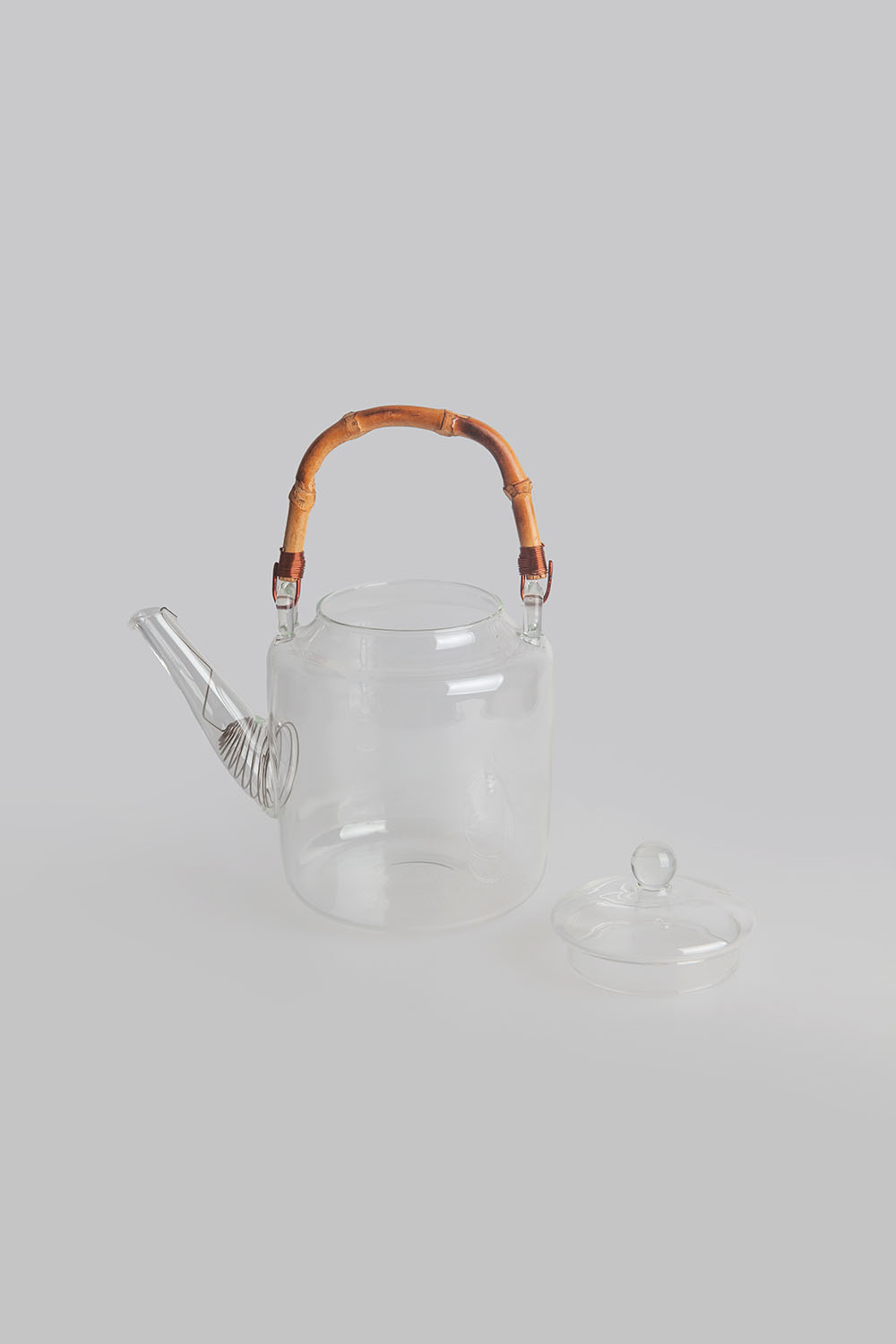 wood handle glass teapot - large (예약)