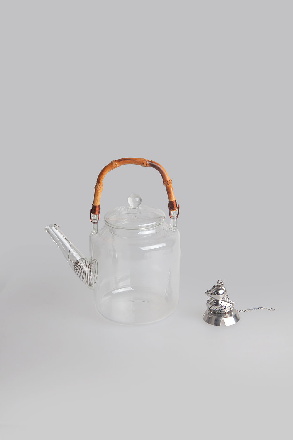 wood handle glass teapot - large (예약)