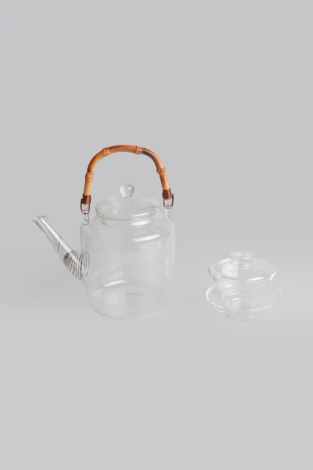 wood handle glass teapot - large (예약)