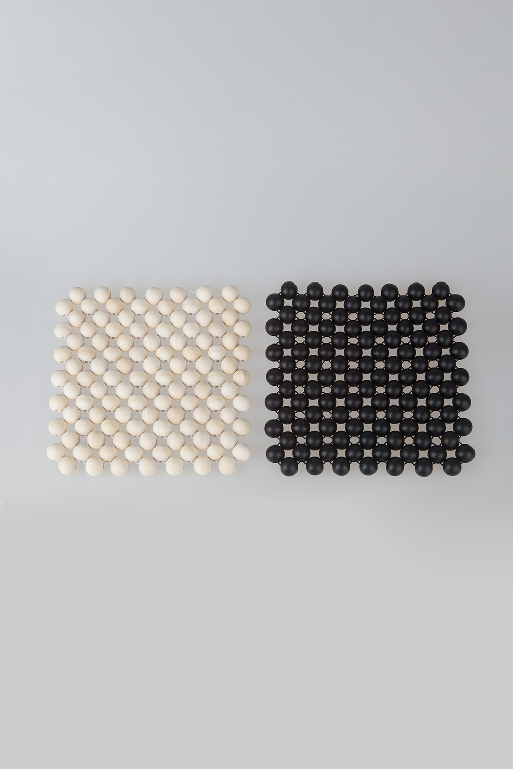 wooden place matt - black M