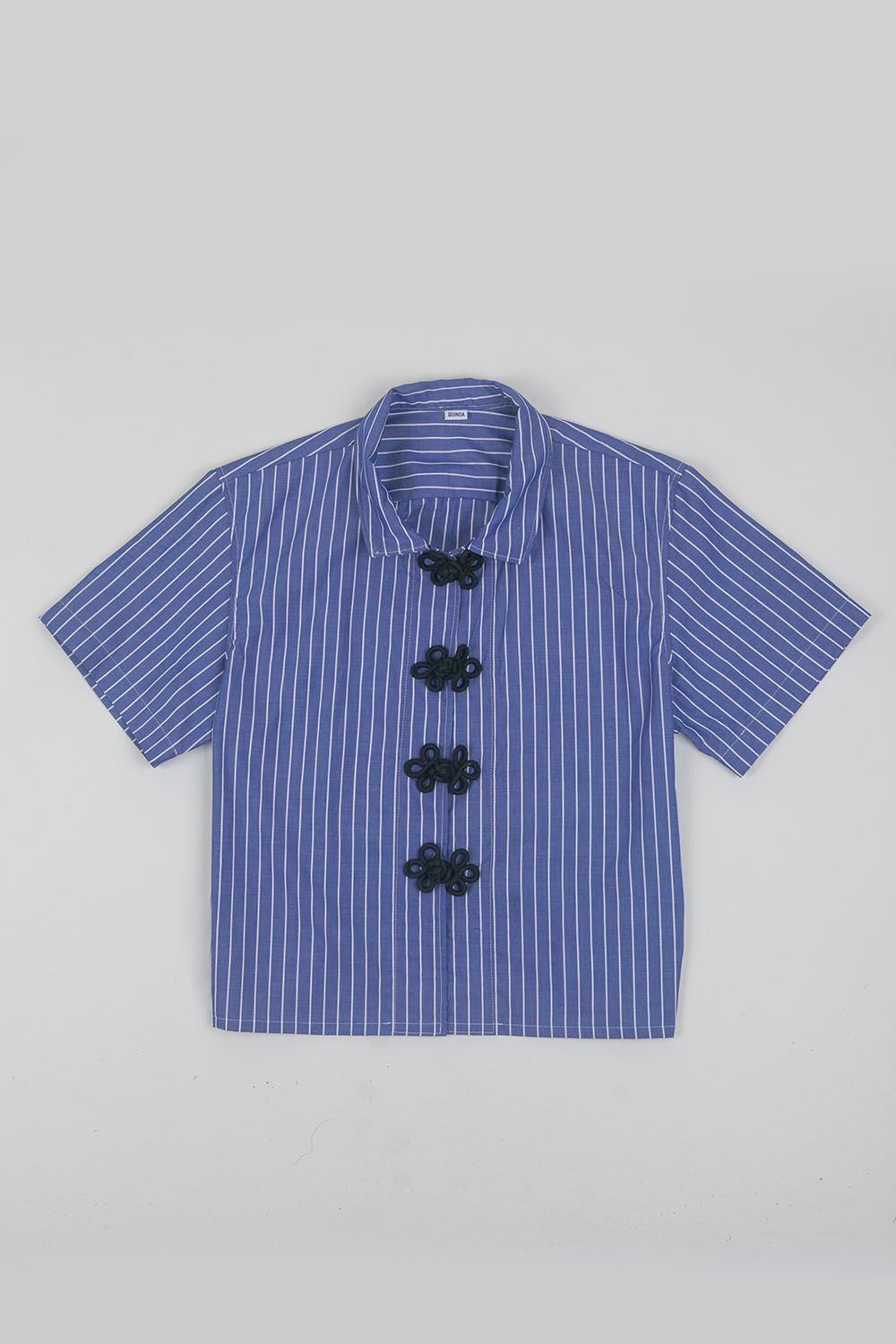 quinoa stripe knot shirts - blue
