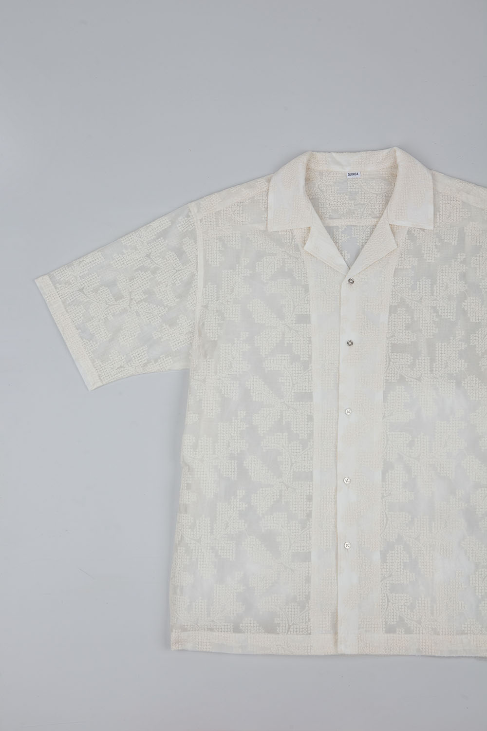 quinoa woven shirts - pixel flower
