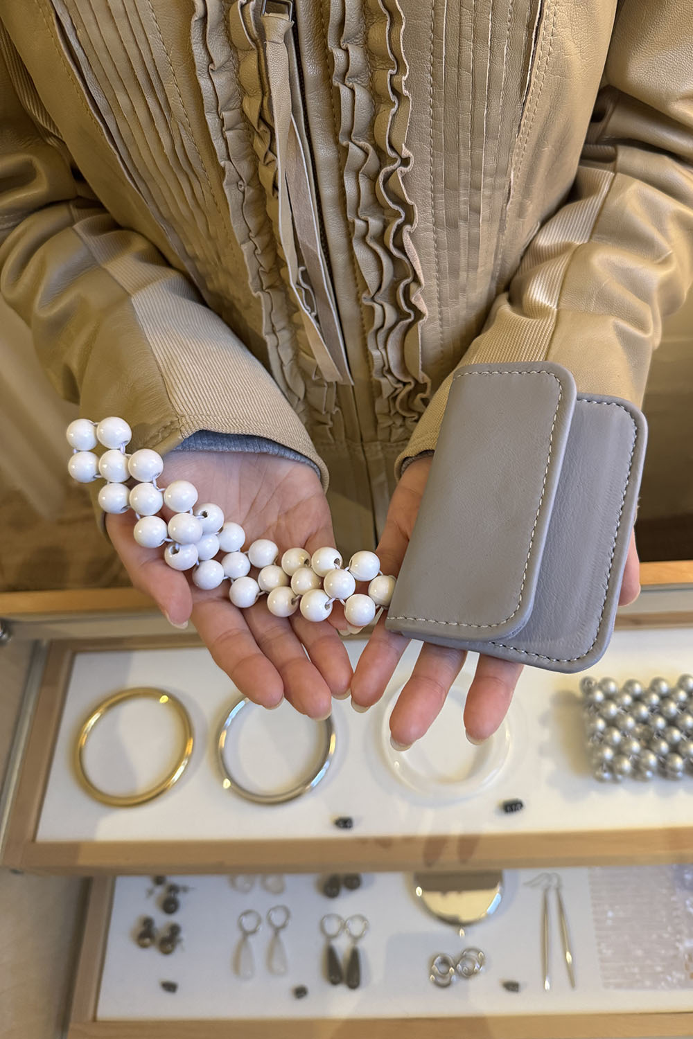 strap card wallet - grey