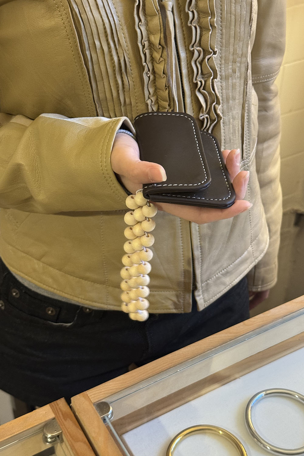 strap card wallet - darkbrown