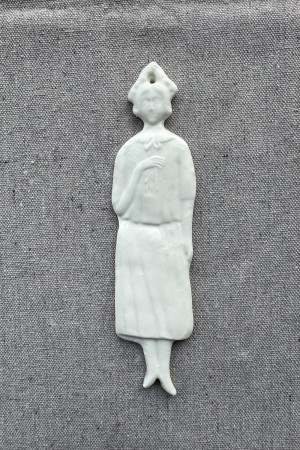 ceramic wall ornament - lady