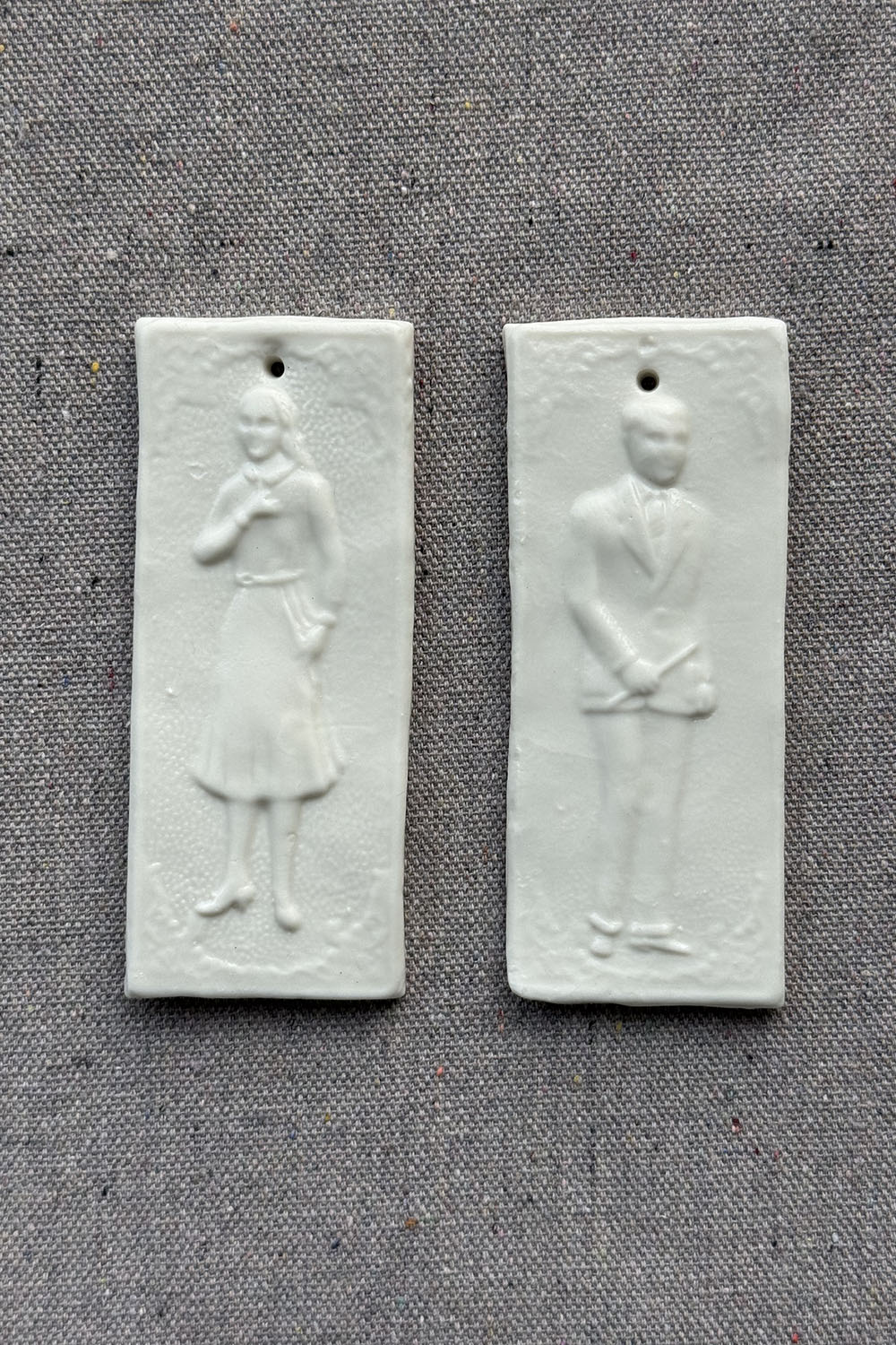 ceramic wall ornament - sq lady