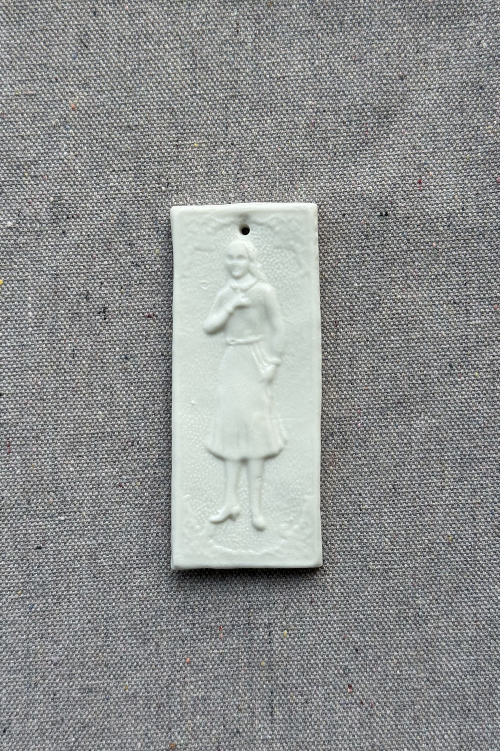 ceramic wall ornament - sq lady