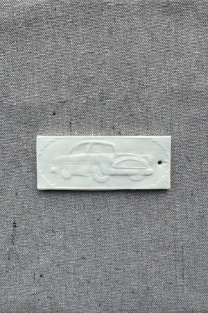 ceramic wall ornament - sq car