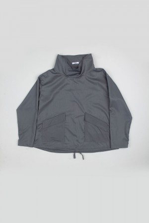 neck knot top - grey