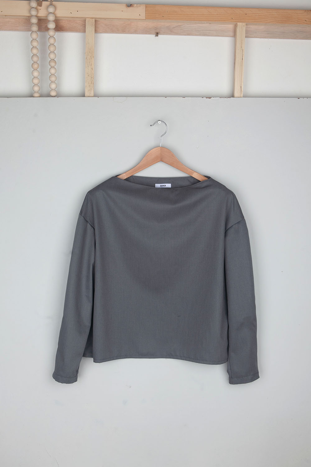 flat blouse- grey