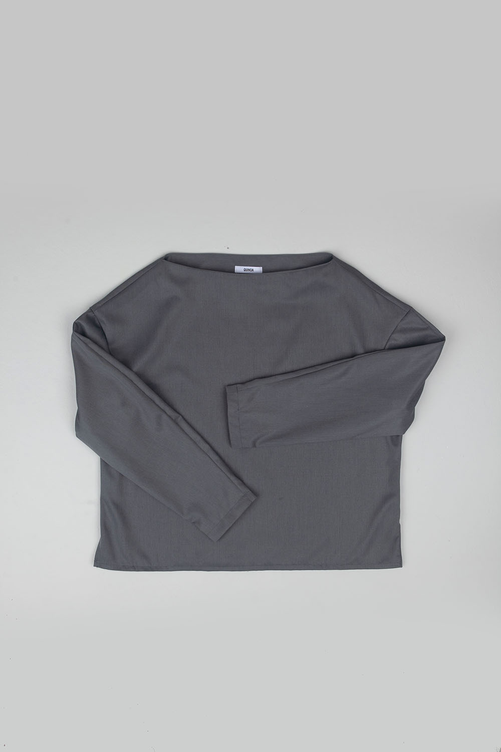 flat blouse- grey
