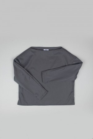 flat blouse- grey